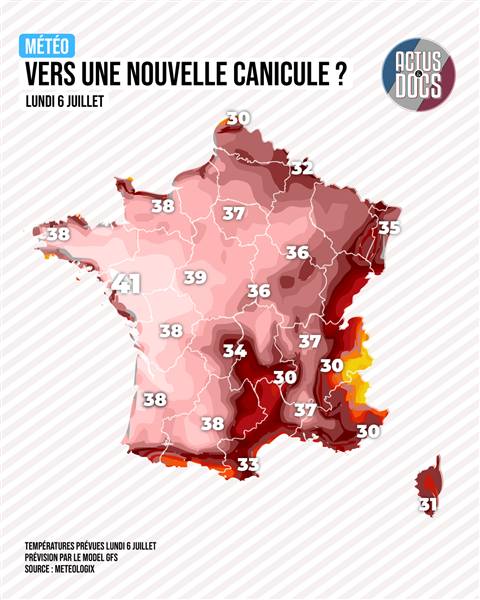 Vers une nouvelle canicule ? Cartes détaillées