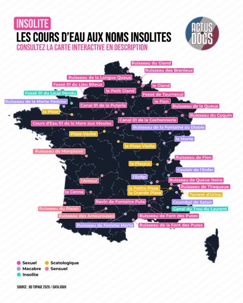 Cours d'eau aux noms insolites
